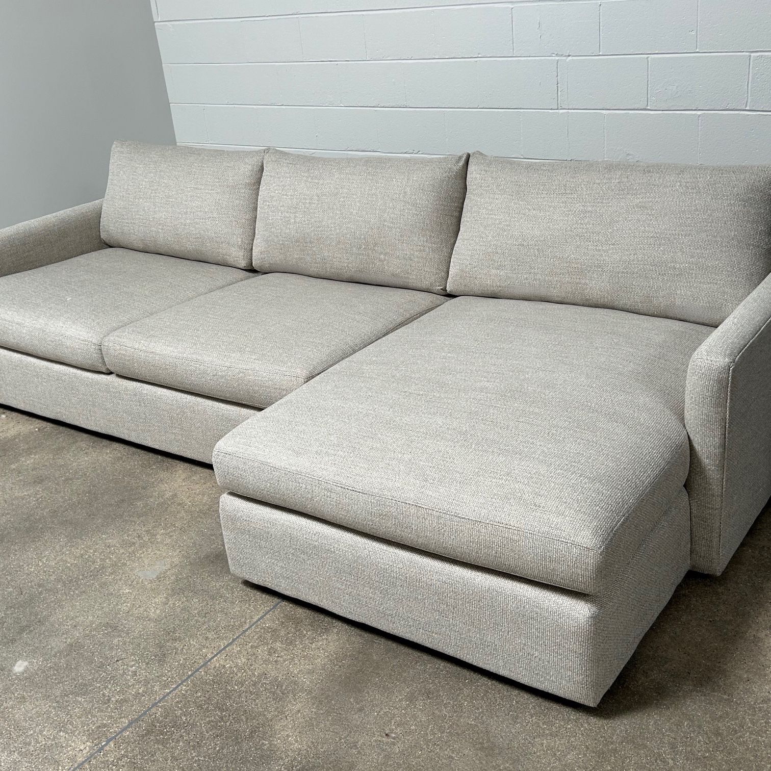 Crate & Barrel 2-Piece Deep Lounge Sectional Couch 