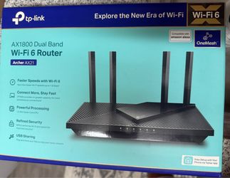 The TP-Link Archer AX21 (AX1800 Dual-Band Wi-Fi 6 Router