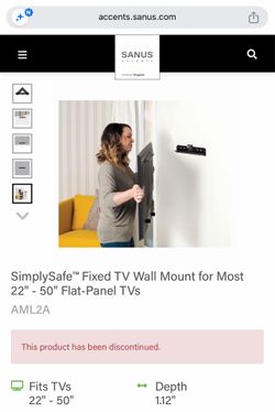 SimplySafe™ Fixed TV Wall Mount for Most 22" - 50" Flat-Panel TVs  AML2A