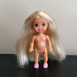Zuru Sparkle Girlz Mini Doll Blonde Pink Heart Shoes 4.25 Inch