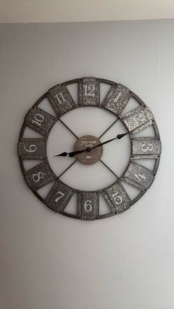 Old Town Clock Large Farmhouse Wall Clock 36”