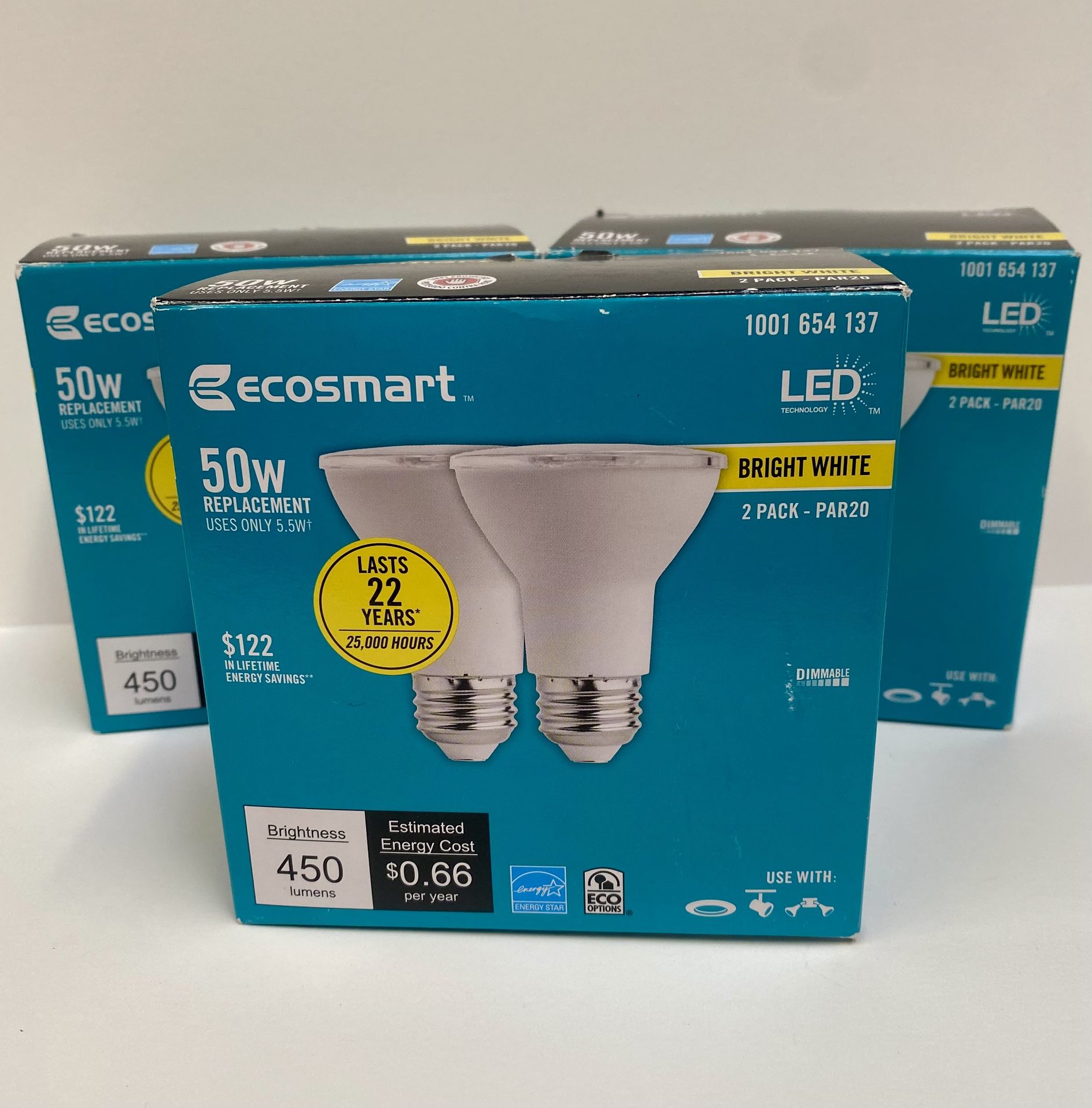Ecosmart 50-Watt LED Bright White Lightbulbs, 6 Lightbulbs