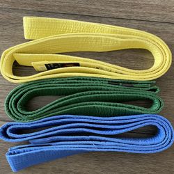 Karate KI Intl Belts (Yellow, Green, Blue)