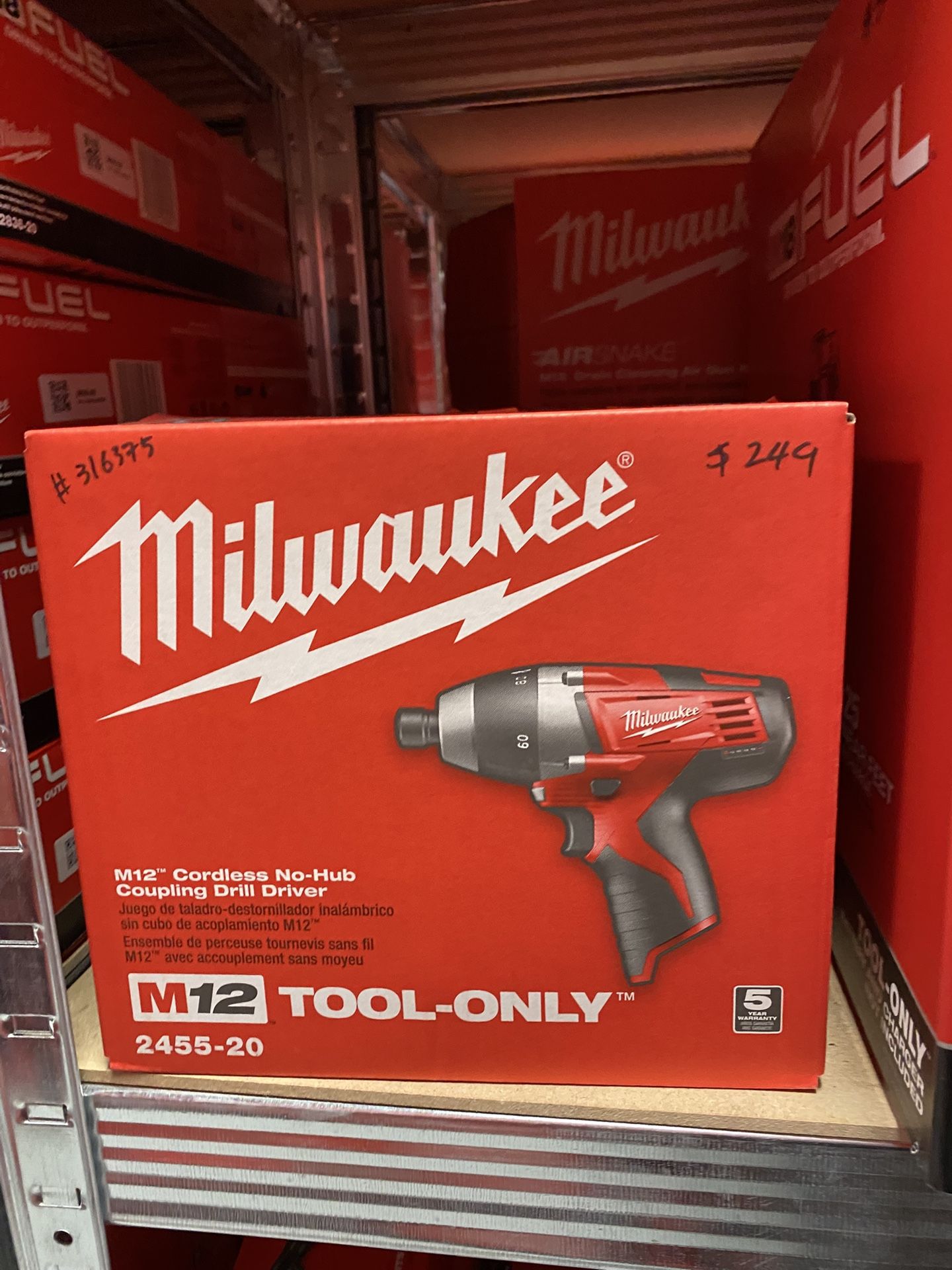 Milwaukee M12 12V Lithium Ion Cordless 1/4 in. No Hub Coupling Driver (Tool Only)