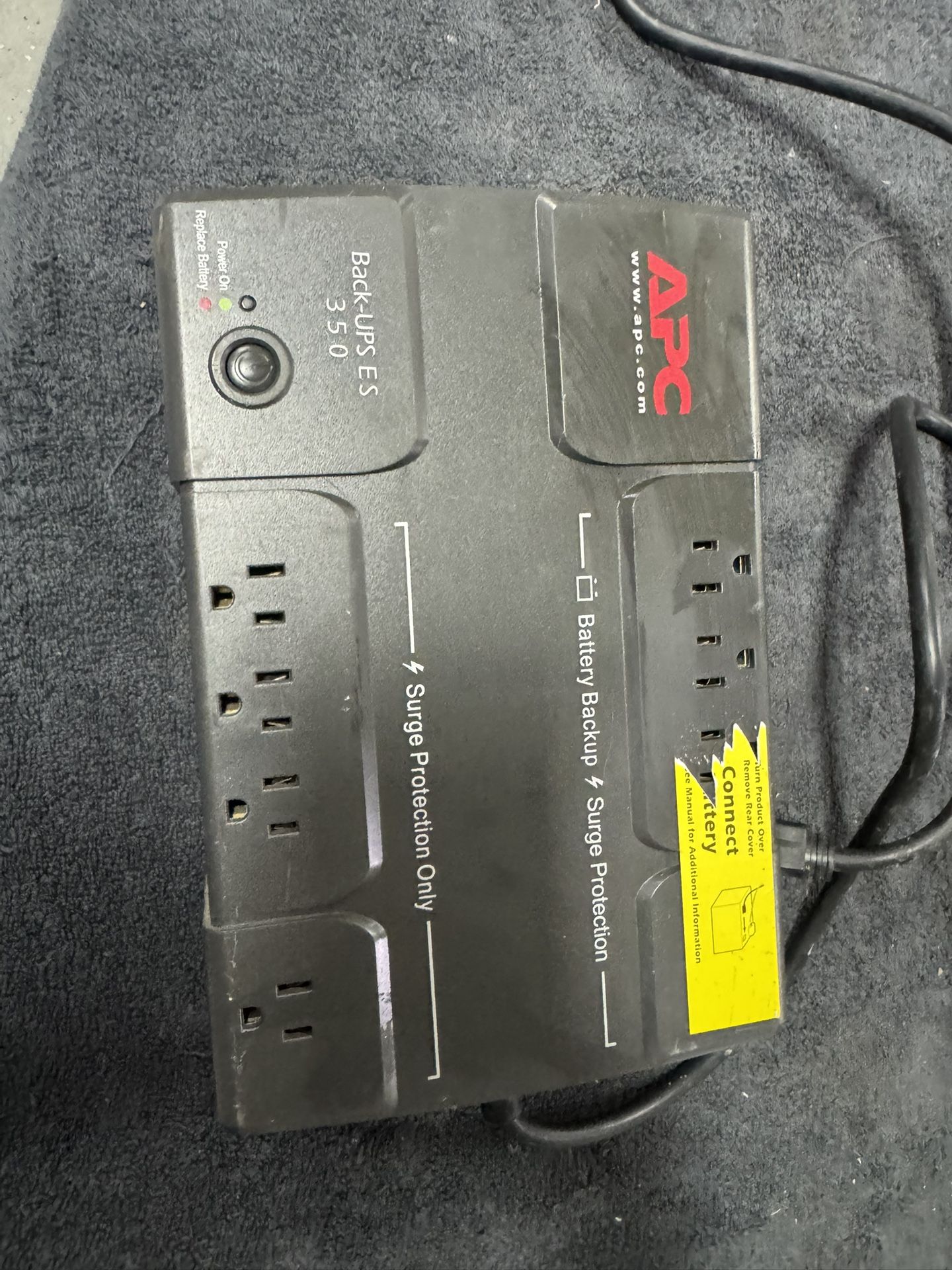 APC BE350R BACK-UPS ES UNINTERRUPTIBLE POWER SUPPLY WITH BATTERY