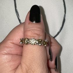 Champagne Moissanite Ring