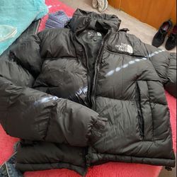cropped north face coat 