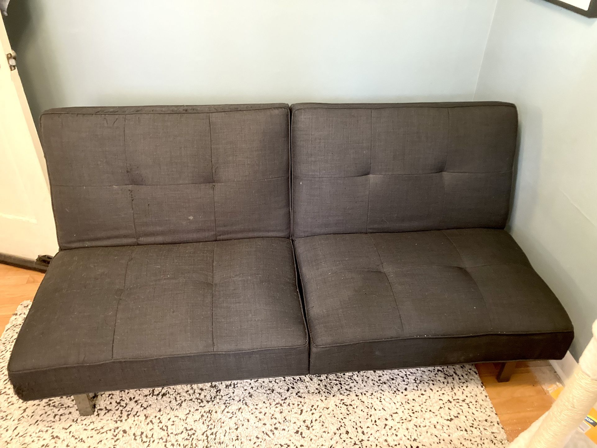 Foldable Couch Bed | Murphy Couch Bed | Twin Bed Reclining, Black