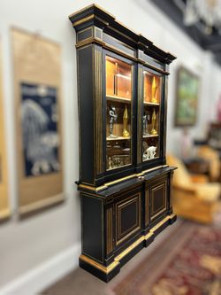 Monumental Theodore Alexander Charcoal Avignon Cabinet