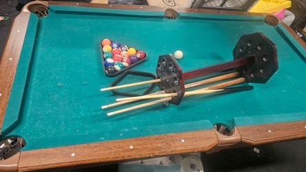 Free pool table with all parts included