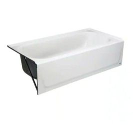 Bootz Industries Maui 60 in. x 30 in. Soaking Bathtub with Left Drain in White