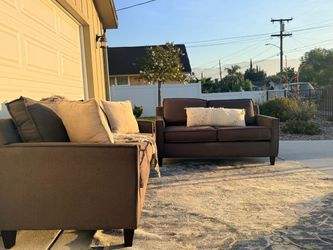 Living spaces dark gray couch set DELIVERY AVAILABLE