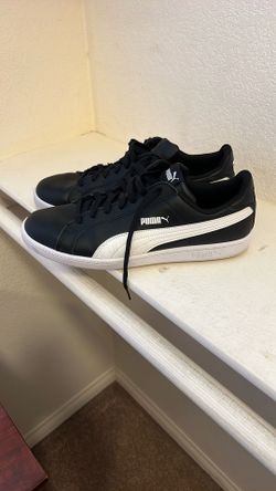 Black Leather Puma Shoes