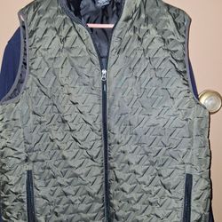 New Balance Men's Quilted Puffer Tech Vest, Water Resistant | Graphite | L | NWT $35