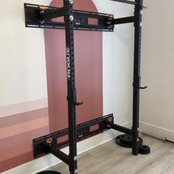 Rogue R-3W Fold Back Wall Mount Rack with accessories 