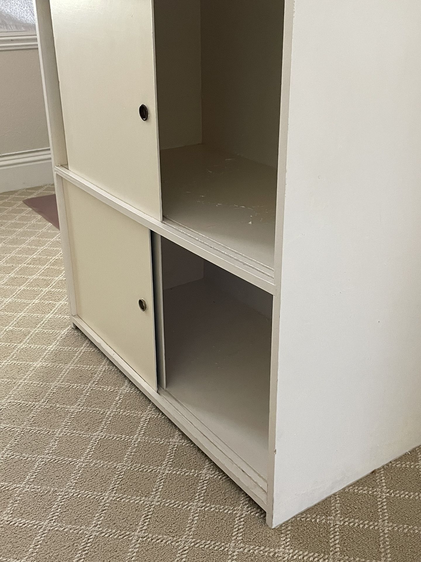 Open Or Closed Bookcase White Removable Doors