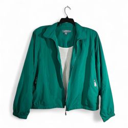 Koret Windbreaker Women's Size XL Teal Mid-Length Jacket