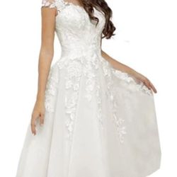 Size 12 White Dress (Bride) 