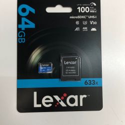 Lexar High Perf Blue Micro SD V30 64gb 