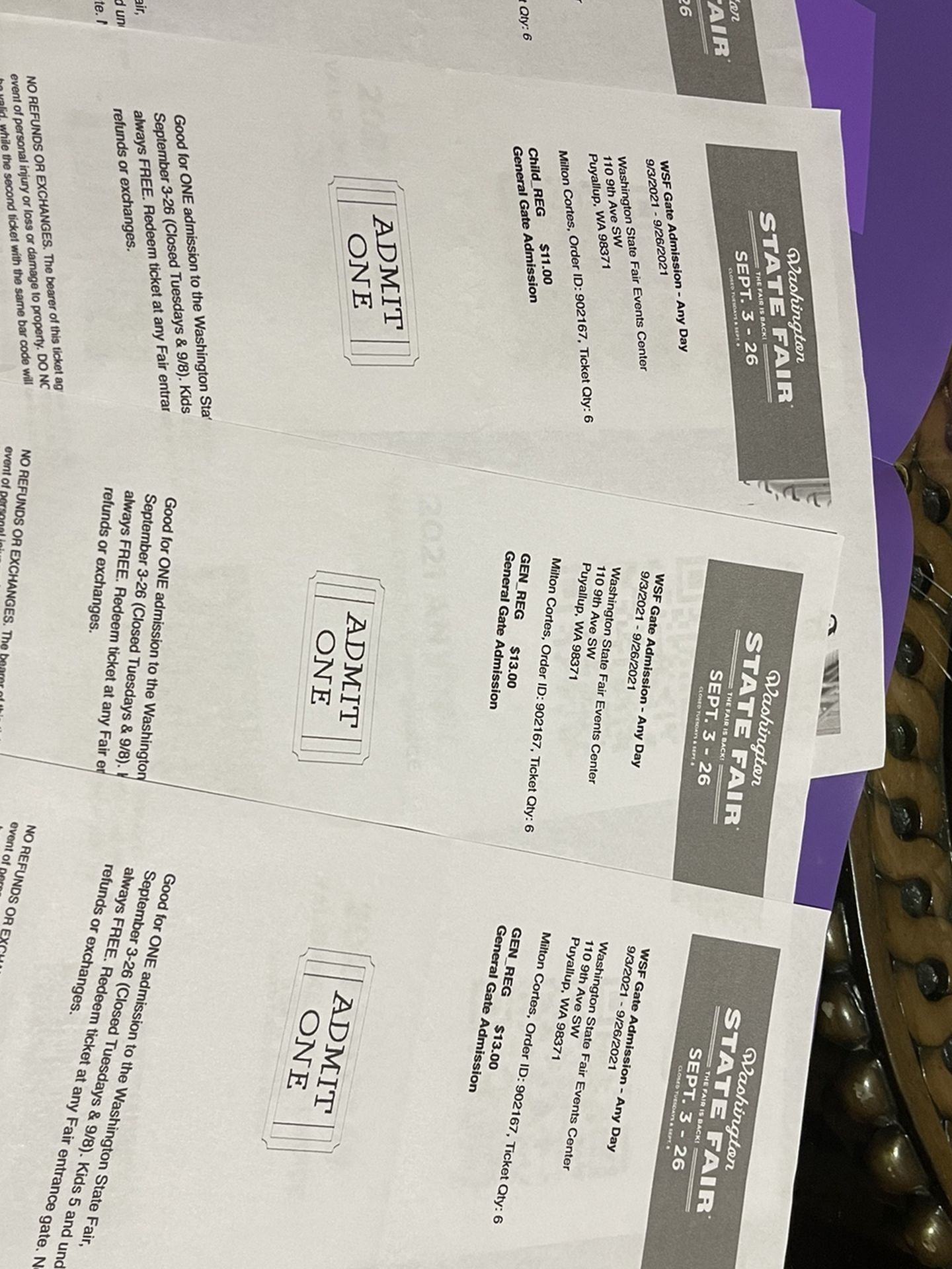 Washington State Fair Tickets