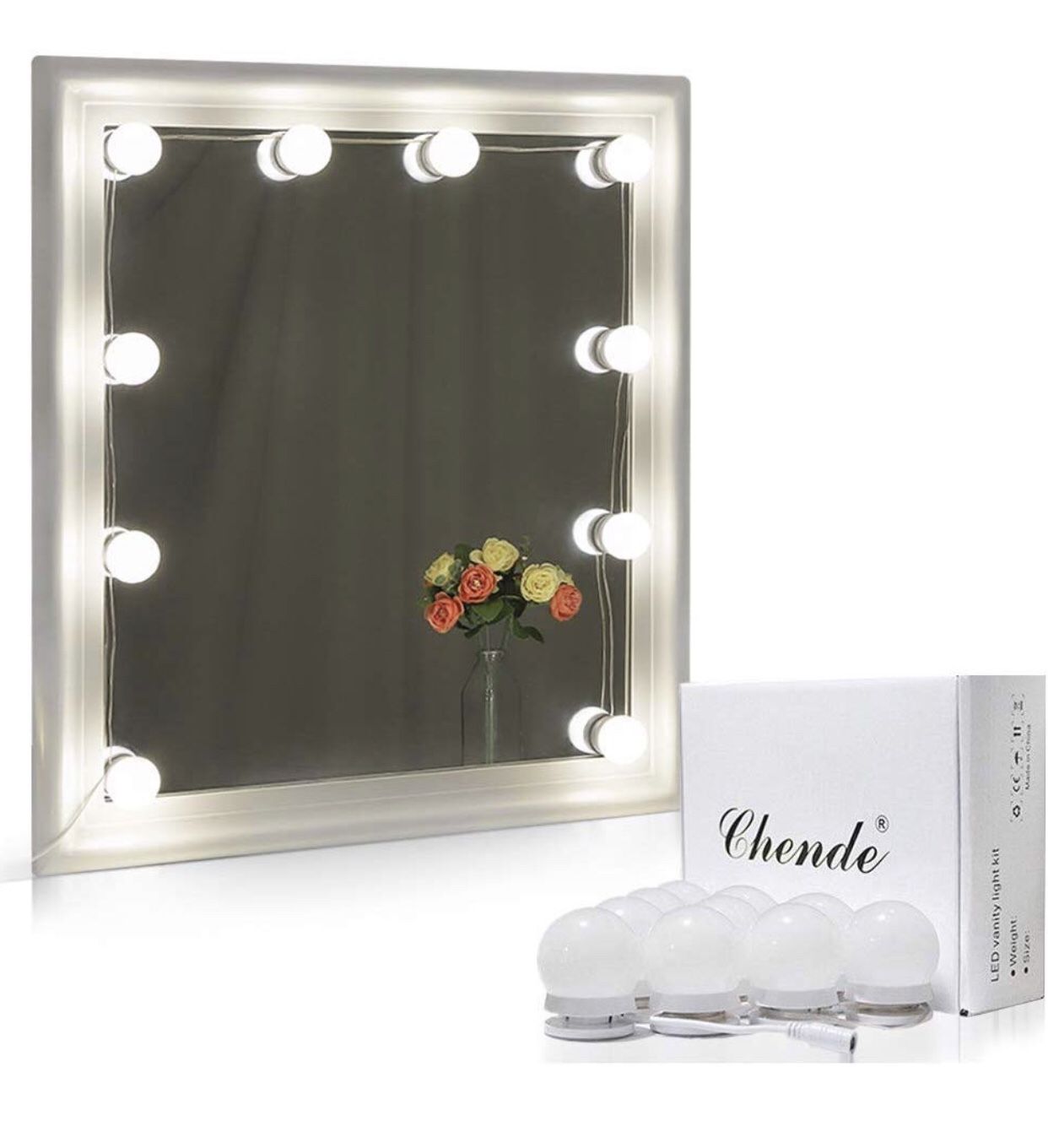 Chende Hollywood Style LED Vanity Mirror Lights Kit with Dimmable Light Bulbs