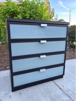 Dark Modern Dresser Chest of Drawers Furniture Great Condition