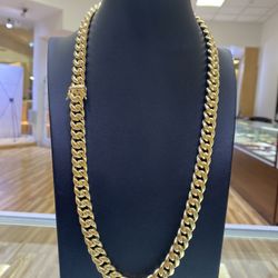 10k Miami Cuban Link Gold Chain 11.2mm 24 Inches 