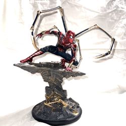Iron Spiderman Statue, A Enters Endgame Power Pose Figure 