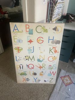 ABC - wall  canvas  for kids