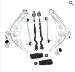 10Pcs 2001-2009 Set BMW E46 E90 325i 323i Z4 Lower Control Arms Kit Sway Bar Links Rod Kit