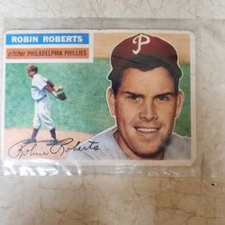 Robin Roberts Baseball Card. 