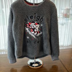Disney Mickey And Minnie Mouse Ladies Furry Sweatshirt - XL
