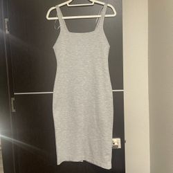 Zara Bodycon Grey Midi Dress 👗