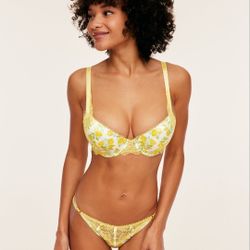 New With Tags Adore Me Rochelle Push Up Bra And Bikini Panty 