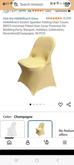 Spandex chair cover 30 of them only color gold $$35