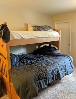 Solid wood bunk bed  with or with out 2 mattress’s