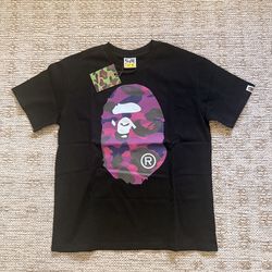 BAPE Color Camo Big Ape Head Tee Black/Purple