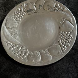 Vintage Wilton Co. Embossed Fruit Round Tray Platter (Located in Woonsocket, RI)