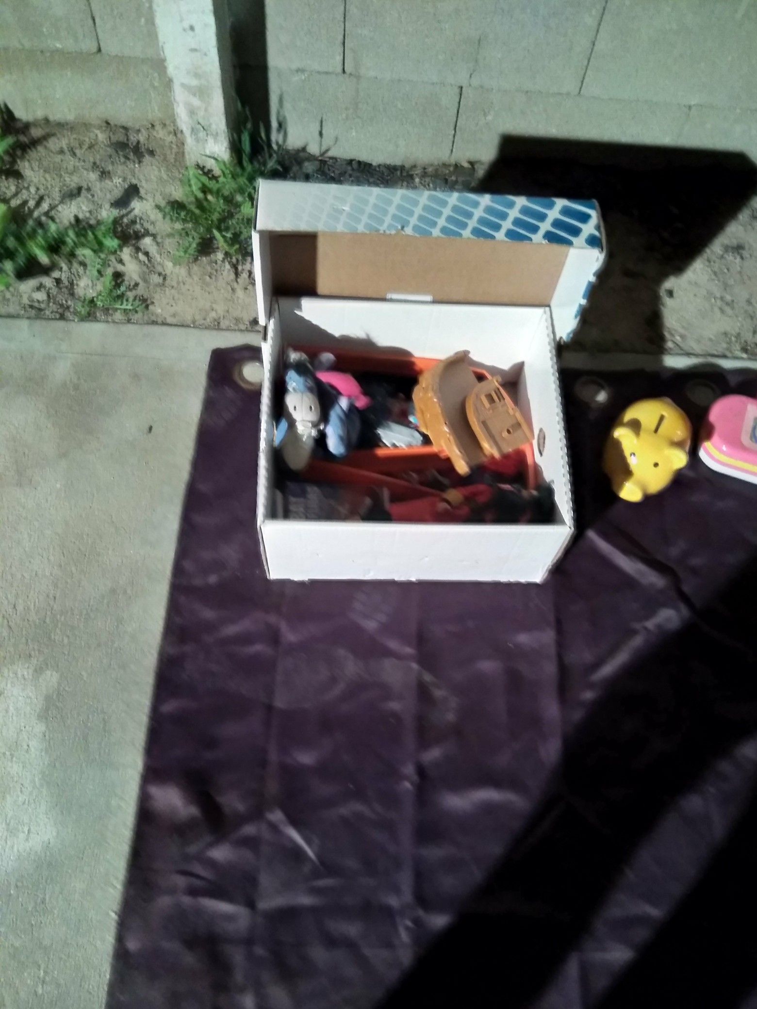 Box of mixed toys