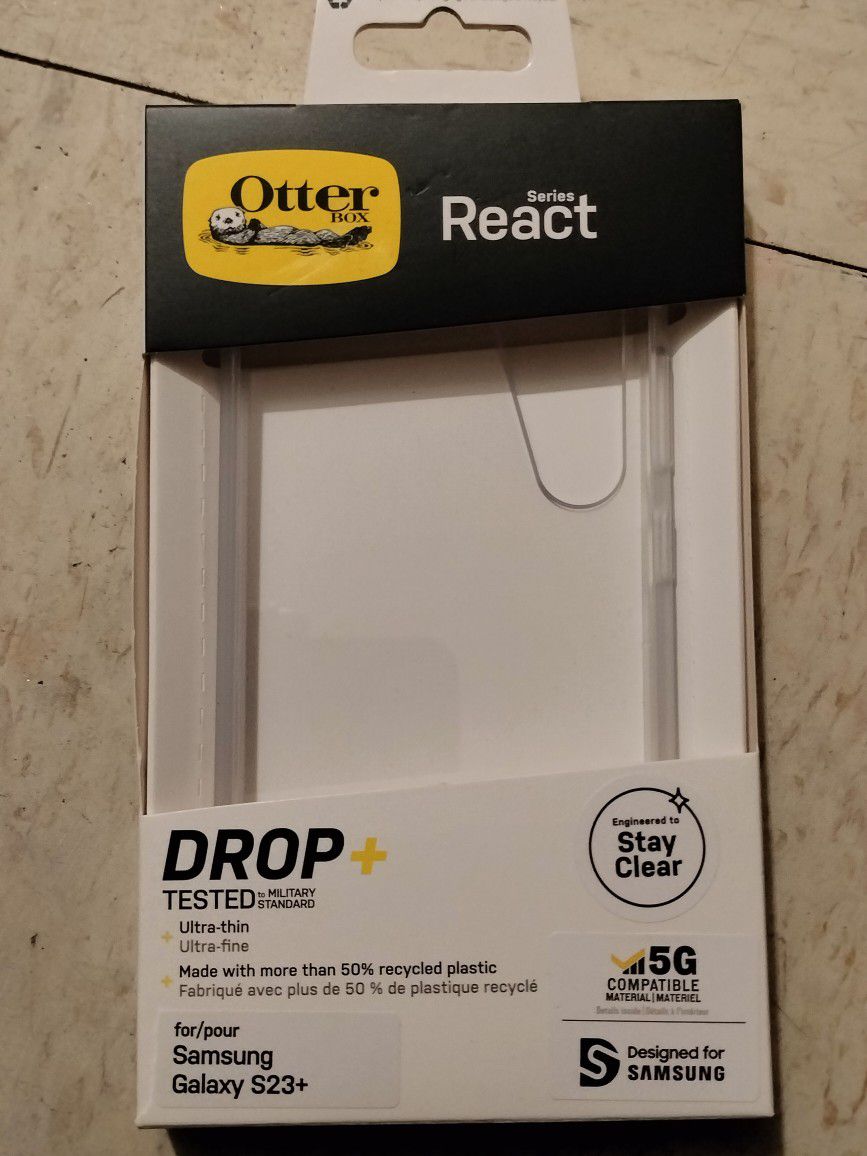 **OtterBox React Series Clear Case for Samsung Galaxy S23 Plus**

**Description:**

The OtterBox React Series Clear Case for Samsung Galaxy S23 Plus 