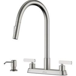 APPASO 2 Handle Kitchen Faucet with Soap Dispenser