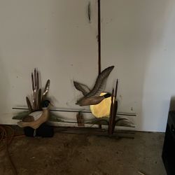 Custom Art Piece Iron Wooden Sign Handmade Paid $400