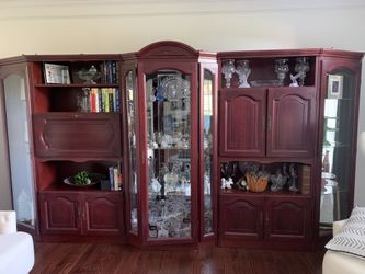 German Curio/Bookcase Set