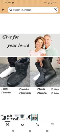 Wide Fit Orthopedic Boots with Velcro Closure