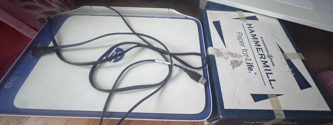 Like new HP DeskJet All-in-One Printer and full box of copy paper