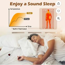 Heated Electric Mattress Pad, Electric Heating Warmer w/ 9 Heat Settings & 9-Hour Auto Off, Twin