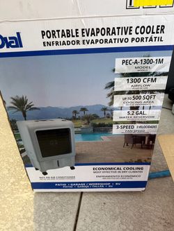 Dial evaporated cooler/swamp cooler
