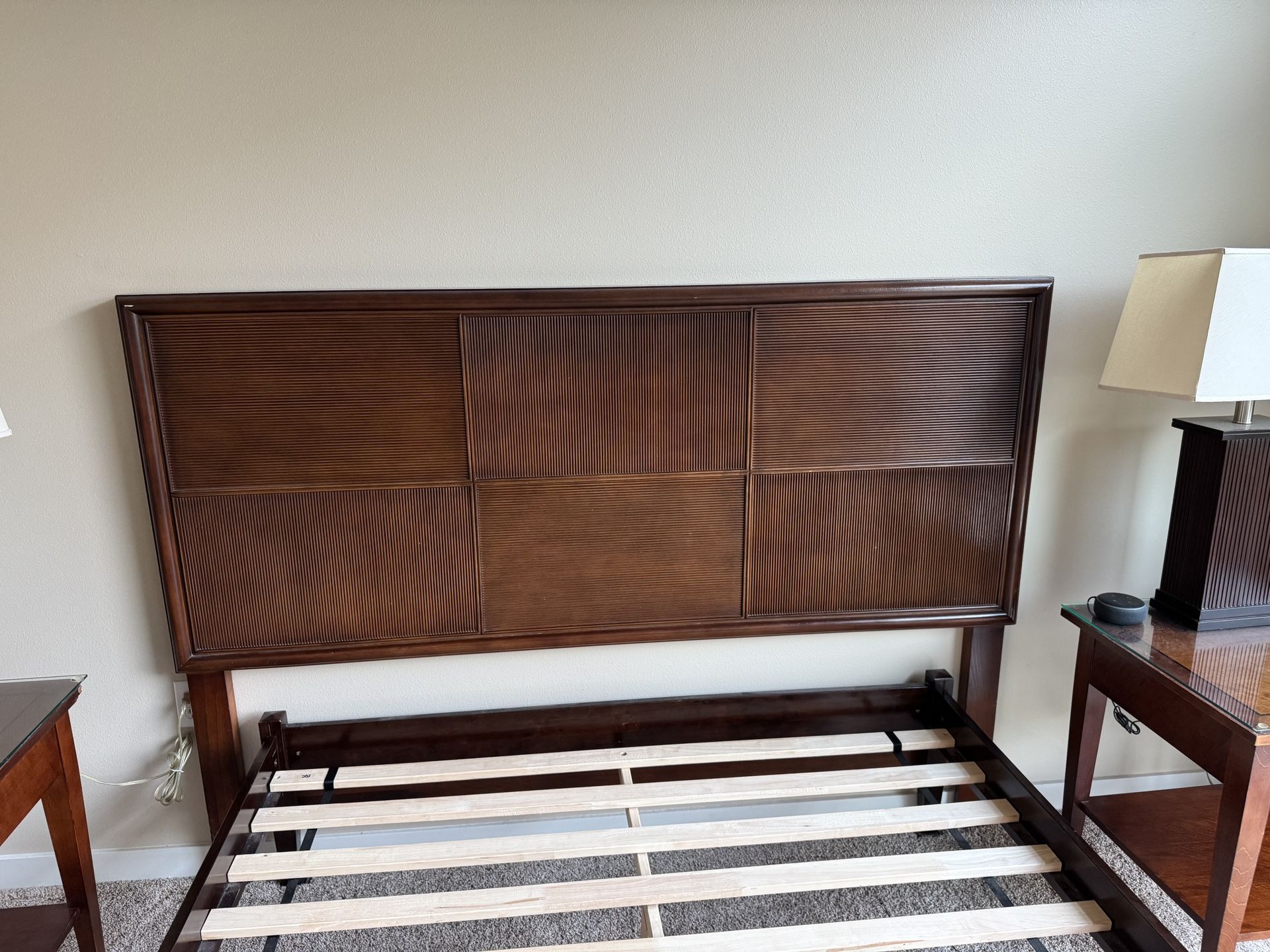 Mid-Century Wooden Modern King/Queen Headboard
