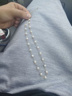 14k gold freshwater pearl necklace