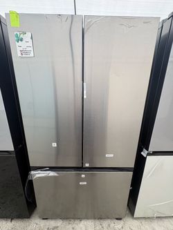 Samsung Bespoke Refrigerator With Beverage Center In Stainless Steel